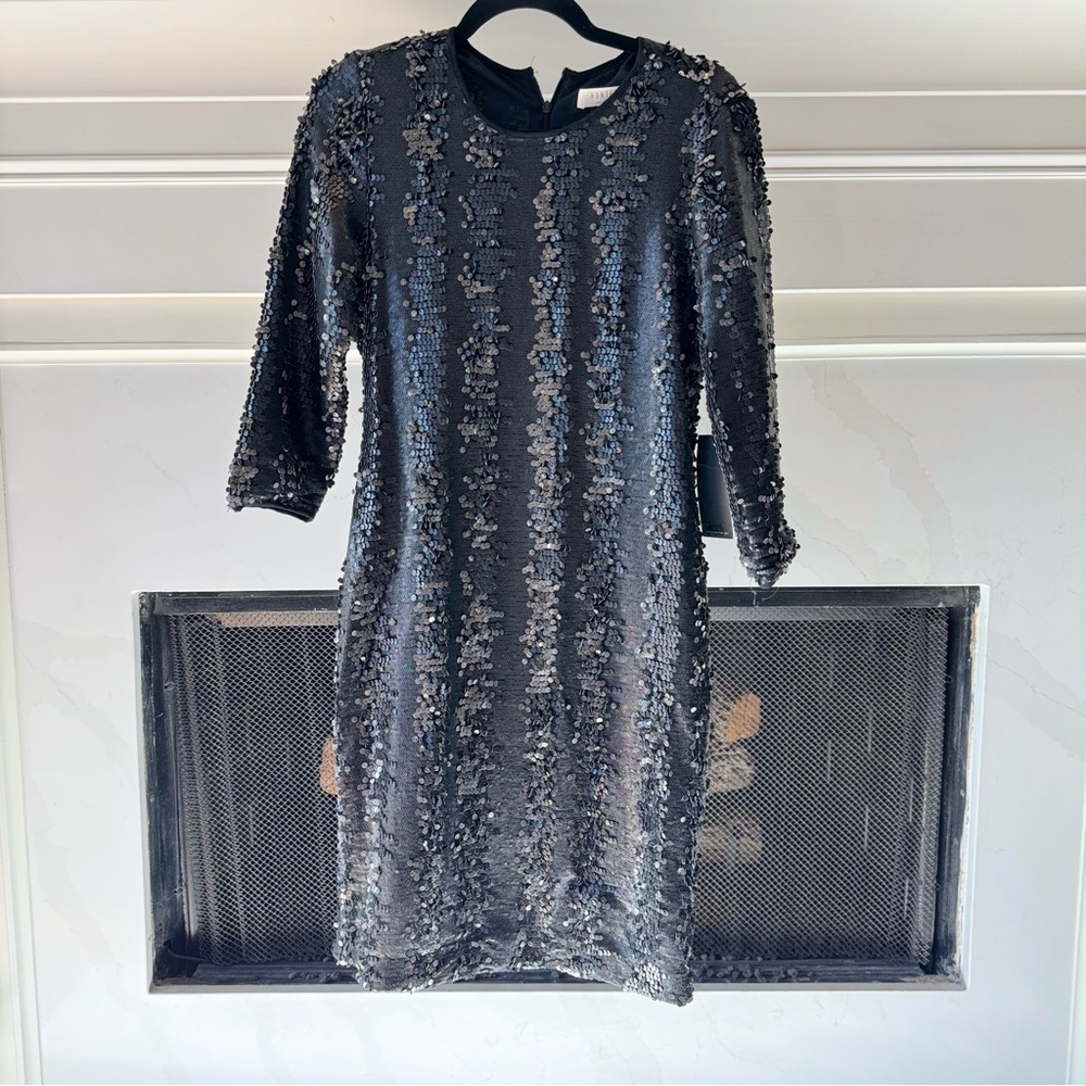 Elegant Black Hunter Bell Sequin Dress